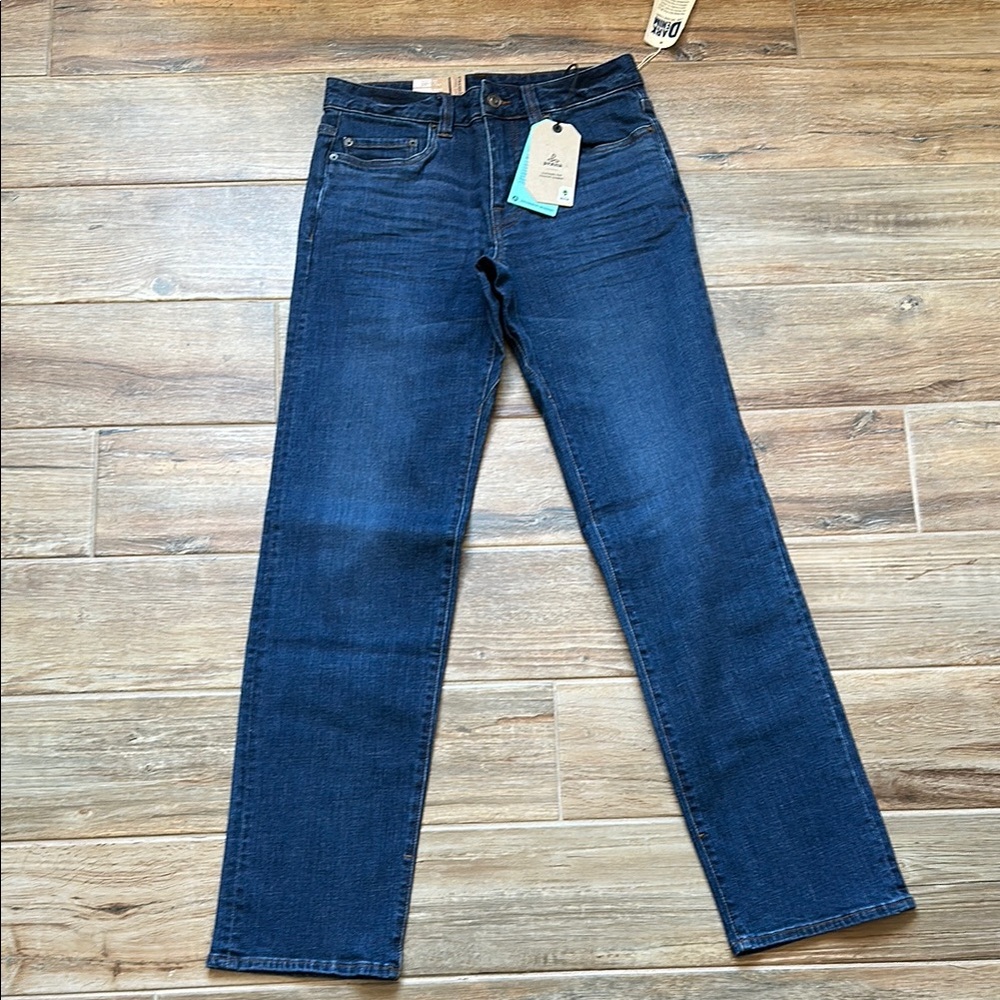 Prana Blue Straight Jeans Medium-Dark Wash Mens W28XL32